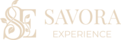 savora experience logotyp liggande kalksten mot transparent bakgrund